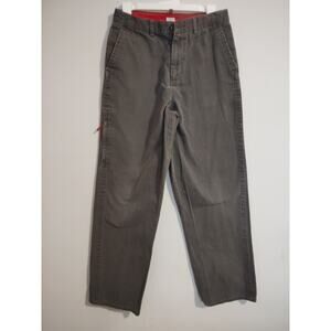 Docker's Women's Thick Grey Chino's Relaxed Fit Pants Side Zip Pocket Size 18R